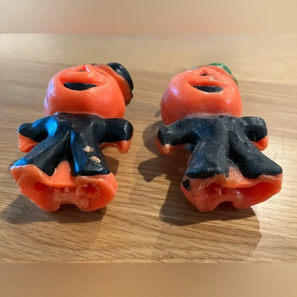 Vintage Halloween Pumpkin Figurine Candles - Picture 3 of 8